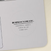 Sticker Transparent & Noir Simple Moderne Polyvalent