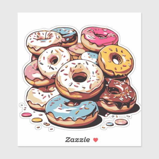 Sticker transparent pour les donuts (Feuille)