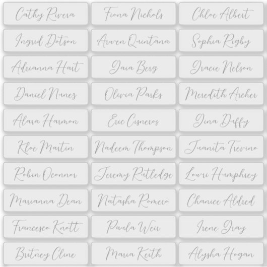 Sticker Transparent Simples noms d'invités du script roman (Devant)