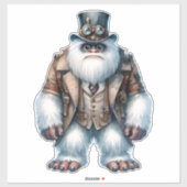 Sticker transparent Steampunk Yeti (Feuille)