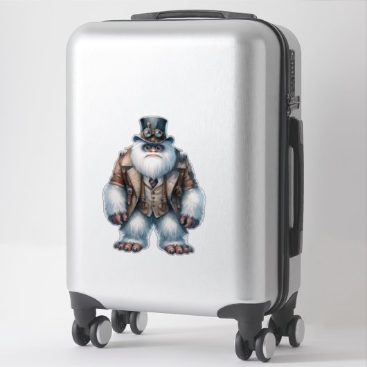Sticker transparent Steampunk Yeti (Sur valise)
