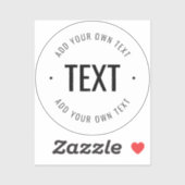 Sticker transparent texte et couleurs modifiable (Feuille)