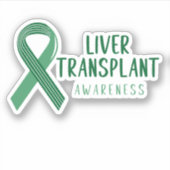 Sticker Transplantation du foie vert Sensibilisation au ru (Devant)