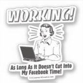 Sticker Travail : Couper dans le temps Facebook (Devant)
