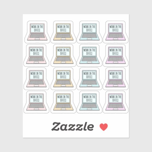Sticker Travail Dans Office Rappel Du Planificateur Jours  (Feuille)