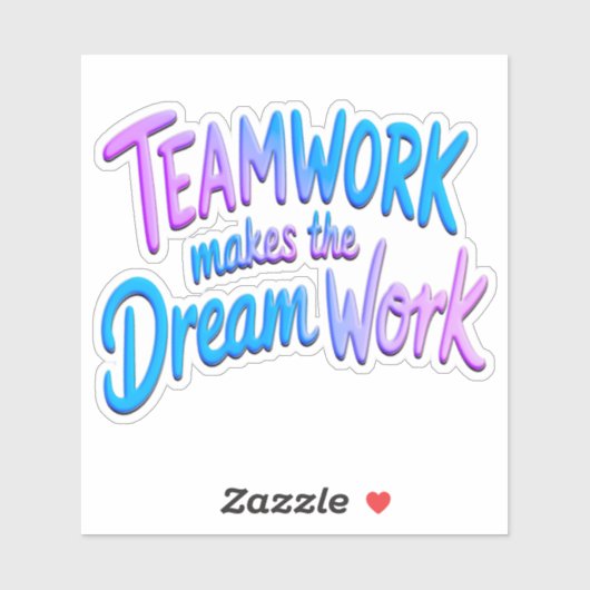 Sticker Travail d'équipe (Feuille)