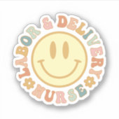 Sticker Travail mignon et prestation Infirmière Conception (Devant)