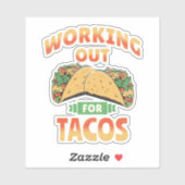Sticker Travailler pour Tacos (Feuille)
