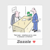 Sticker Travailleur de bureau a été remarqué (Feuille)