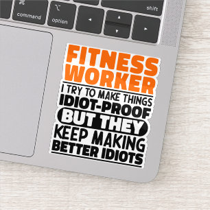 Sticker Travailleur De Fitness J'Essaie De Rendre Les Chos