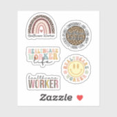 Sticker Travailleur de santé, infirmière, médecin, soins d (Feuille)