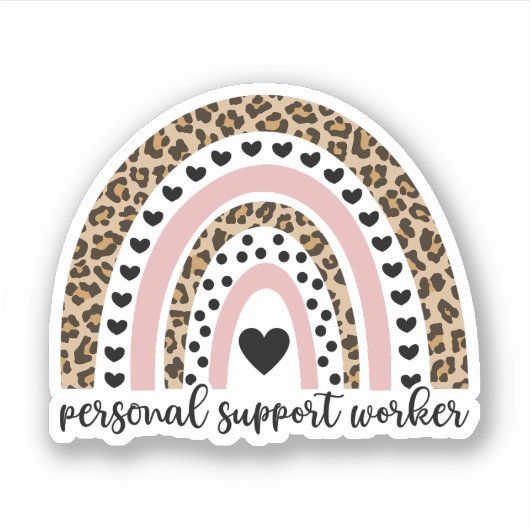 Sticker Travailleur de support personnel, PSW, travailleur (Devant)