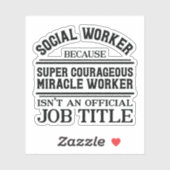 Sticker Travailleur du miroir Social Worker (Feuille)
