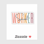 Sticker Travailleur social (Feuille)