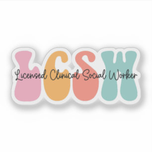 Sticker Travailleur social clinique agréé LCSW Santé menta