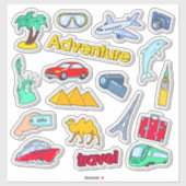 Sticker Travel Adventure Multiple Destinations Bundle (Feuille)