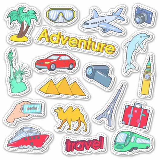 Sticker Travel Adventure Multiple Destinations Bundle (Devant)