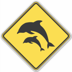 Sticker Traversée de dauphins
