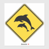 Sticker Traversée de dauphins (Feuille)