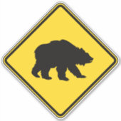 Sticker Traversée d'ours grizzli (Devant)