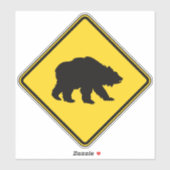 Sticker Traversée d'ours grizzli (Feuille)