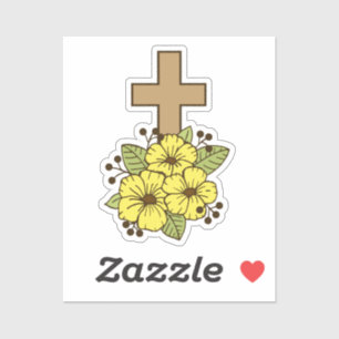 Sticker Traverser De Fleurs Jaunes