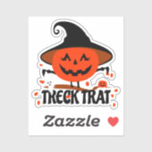 Sticker Treck Trat Citrouille Sourire (Feuille)
