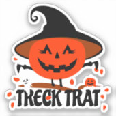 Sticker Treck Trat Citrouille Sourire (Recto)