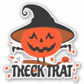 Sticker Treck Trat Citrouille Sourire (Devant)