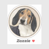Sticker Treeing Walker Coonhound Peinture - Art original (Feuille)