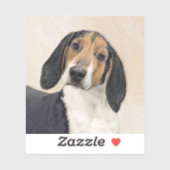 Sticker Treeing Walker Coonhound Peinture - Art original (Feuille)