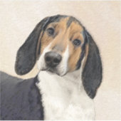 Sticker Treeing Walker Coonhound Peinture - Art original (Devant)