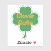 Sticker Trèfle Mignon Trèfle à 4 Feuilles Saint-Patrick (Feuille)