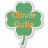 Sticker Trèfle Mignon Trèfle à 4 Feuilles Saint-Patrick (Devant)
