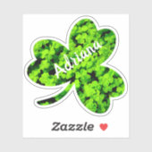 Sticker Tréfoil Clover Leaf Cloverleaf Shape Nom personnal (Feuille)