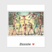 Sticker Treize hommes faisant des acrobaties (Feuille)