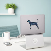 Sticker Trek Walker Coonhound Aquarelle Silhouette (Ordinateur portable sur le bureau)