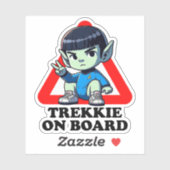 Sticker Trekkie on board (Feuille)