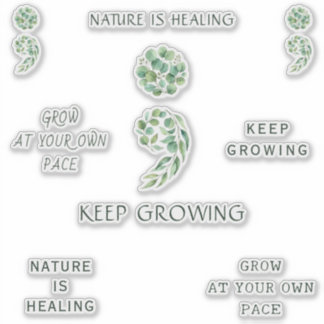 Sticker Trendy Encouraging Semicolon Positive Planner Pack