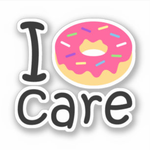 Sticker Trendy I Donut Care funny