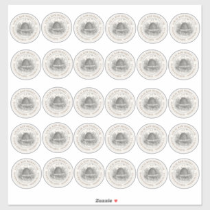 Sticker Trente 2 pouces Vinyl LOCAL HONEY mini bocal ÉTIQU