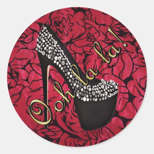 Sticker Tres Chic Rouge Fleurs (Devant)