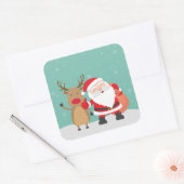 Sticker très mignon du Père Noël et du renne (Enveloppe)