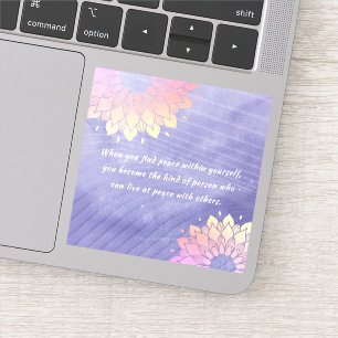 Sticker Très Peri Yoga Instructeur Rose Gold Mandala Citat