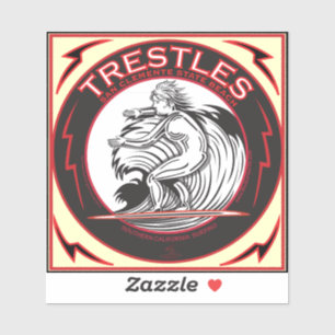 STICKER TRESTLES DE SURF SAN ONOFRE PLAGE CALIFORNIE