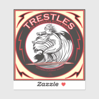 STICKER TRESTLES DE SURF SAN ONOFRE PLAGE CALIFORNIE