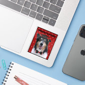 Sticker Tri Rough Collie Félicitations Diplômé (Ordinateur portable avec iPhone)