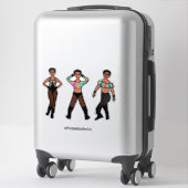Sticker Tri-Styled Dancer Pastel & Black #1 (Sur valise)