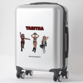 Sticker Tri Styled Red Zebra Dancer #1 (Sur valise)