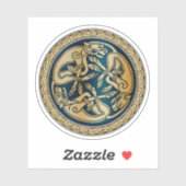 Sticker Triade de réseautage de loup celtique (Feuille)